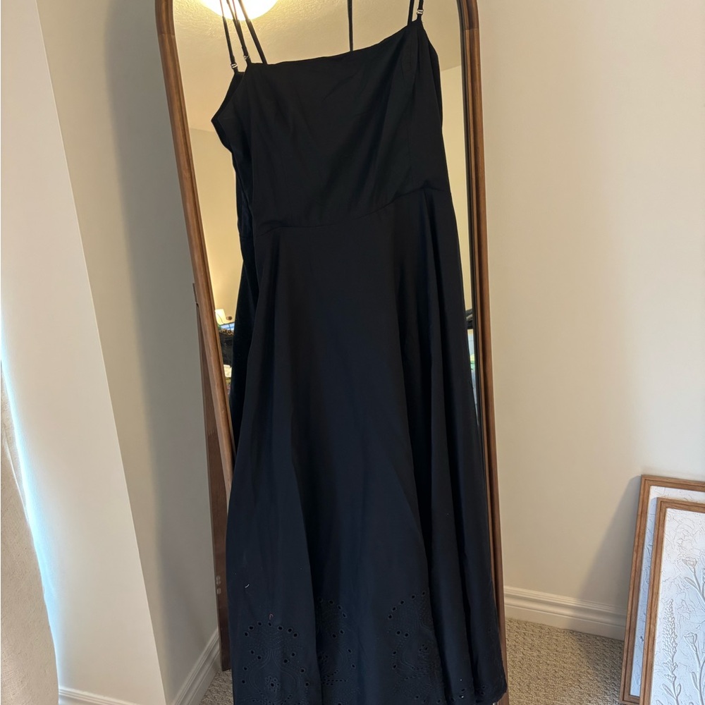 Reformation Black Maxi Dress with Spaghetti Straps